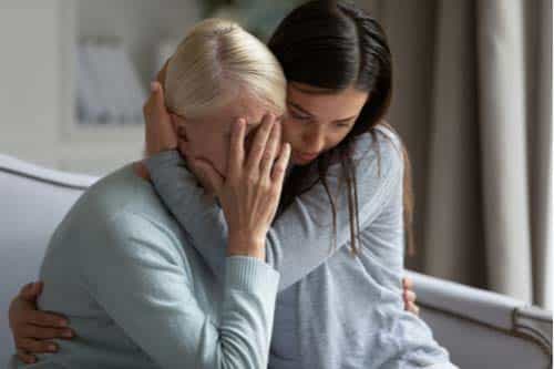 concept of Marietta wrongful death lawyer young and old woman grieving