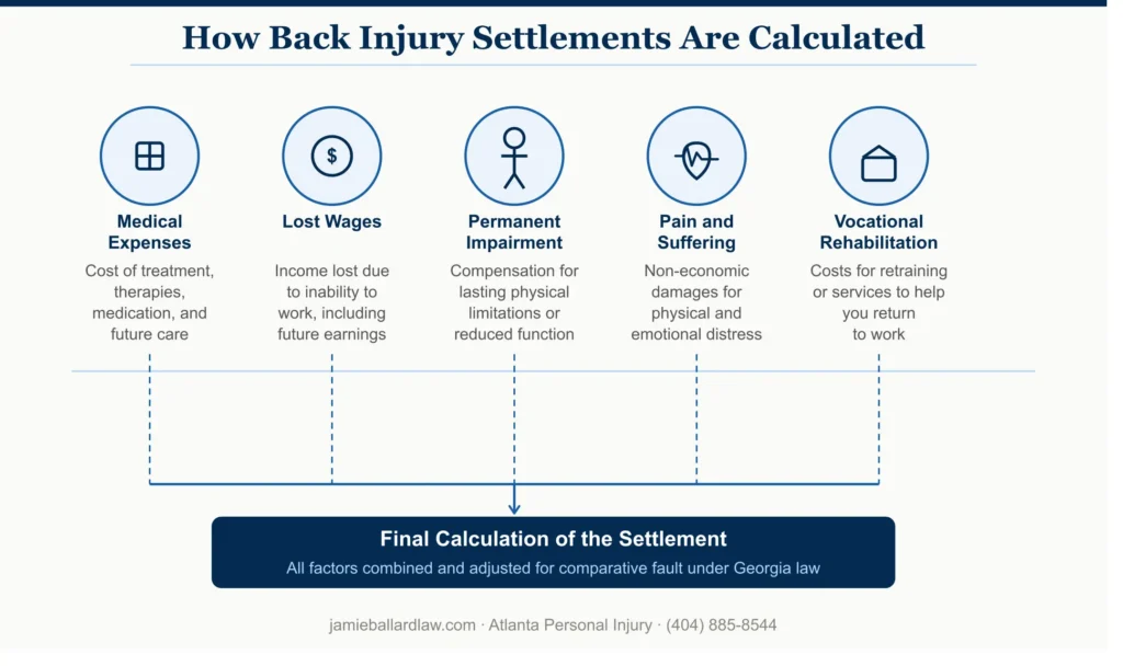 how back injury settlements are calculated