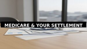 Medical bills and insurance paperwork representing Medicare liens on personal injury settlements in Georgia