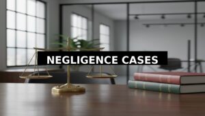 Scales of justice and law books representing negligence cases in Georgia personal injury law