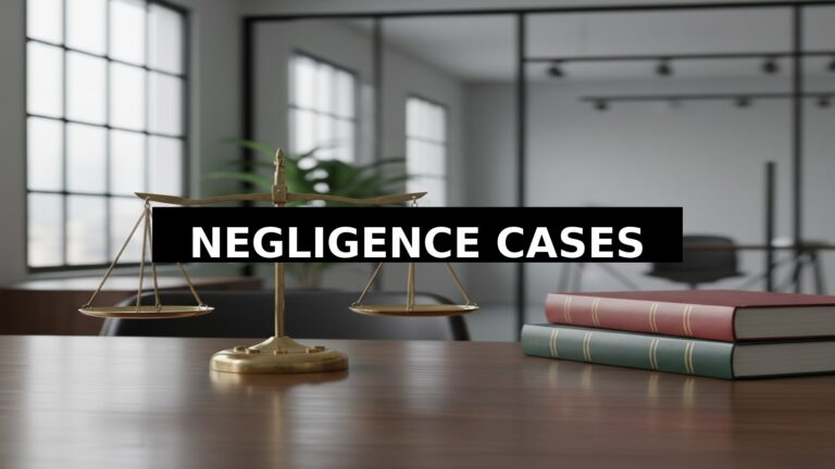 Scales of justice and law books representing negligence cases in Georgia personal injury law